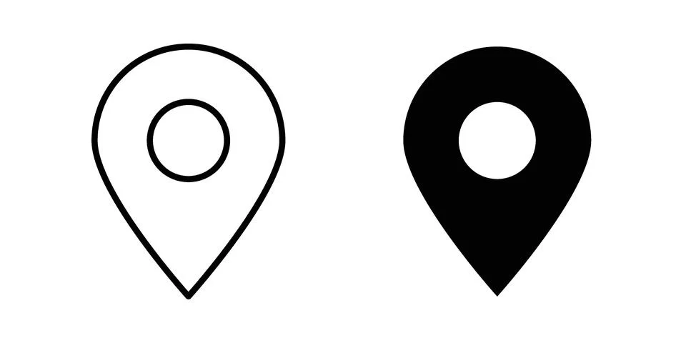 Map marker icon vector, illustration icon set Illustrazione stock