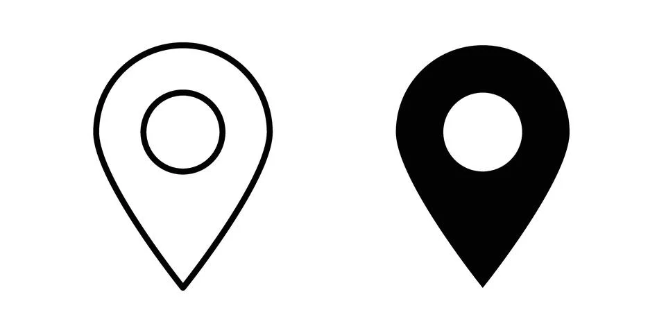 Map marker icon vector, illustration icon set Illustrazione stock