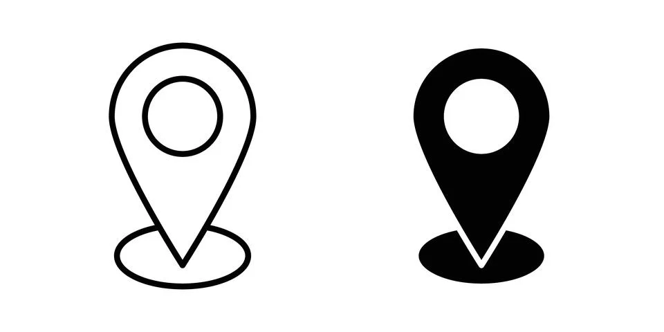 Map marker icon vector symbol graphics 스톡 일러스트