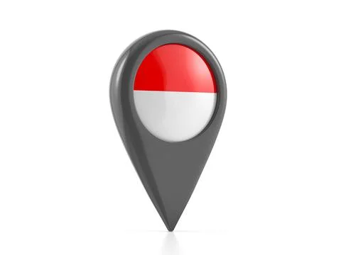 Map marker with Indonesia flag Stock Illustration