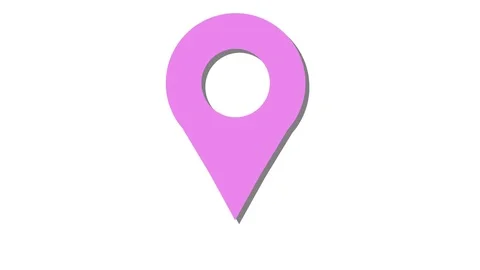 Map marker loop pink shadow Stock Footage 82392247