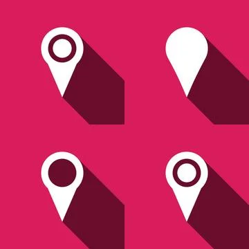 Map marker, pointer vector Map marker, map pin vector. Flat style Copyrigh... Stock Photos