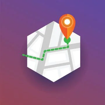 Map marker pointing navigational location, map pin vector. Map marker vector Stock Illustration