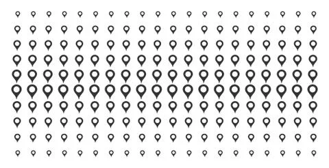 Map Marker Shape Halftone Pattern Stock Illustration