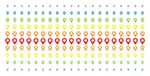 Map Marker Shape Halftone Spectrum Array Ilustración de archivo