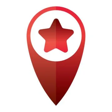 Map Marker With Star Symbol Stock Illustration