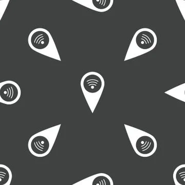 Map marker WI-FI pattern Illustrazione stock