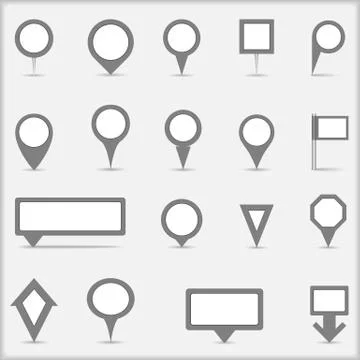 Map Markers Collection Stock Illustration