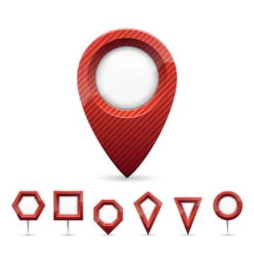 Map markers Stock Illustration