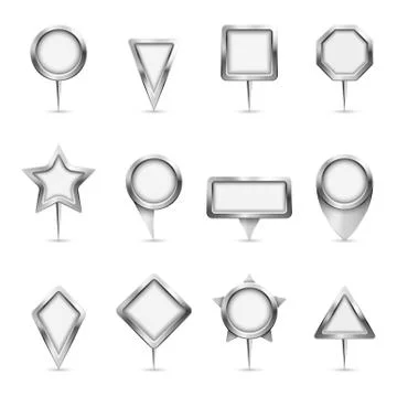 Map markers Stock Illustration