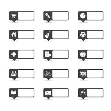 Map markers Illustrazione stock