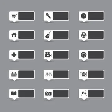 Map markers Stock Illustration