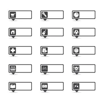 Map markers Stock Illustration