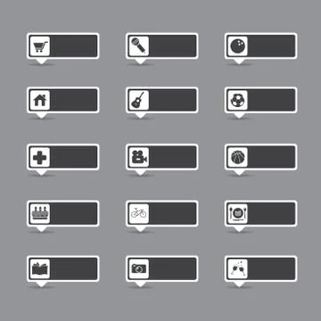 Map markers Stock Illustration