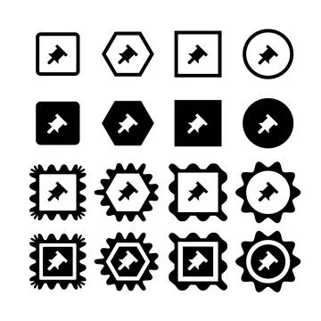 Map Markers pin icon Stock Illustration