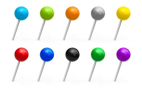 Map markers set 库存插图