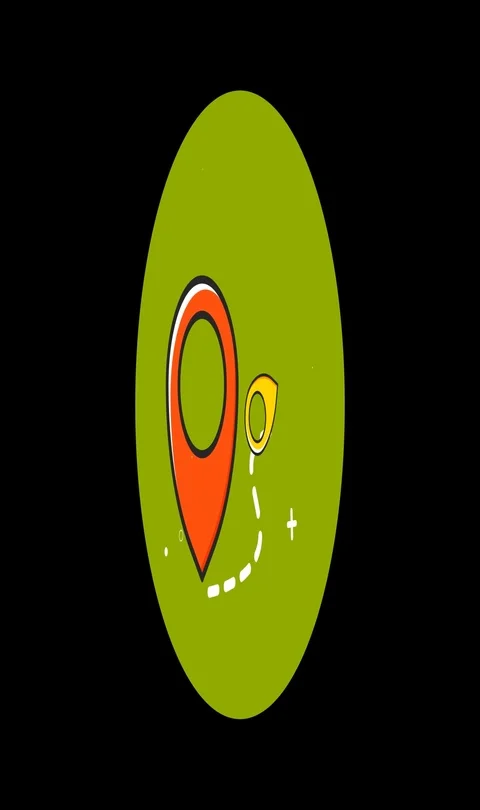 Map Marks Premium flat icon animated with alpha channel Stock Footage 101584634