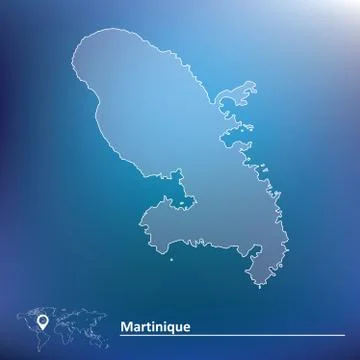 Map of Martinique Stock Illustration