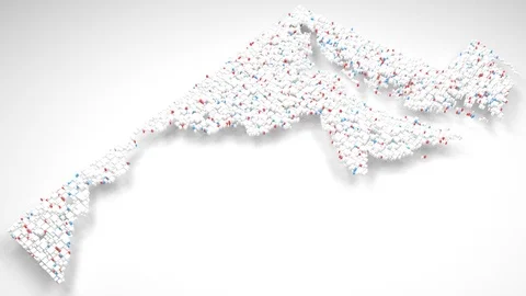 Map of Maryland - USA Stock Footage 89945079