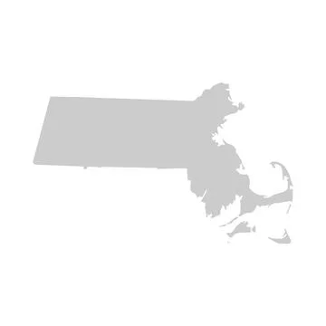 Map of Massachusetts, MA Illustrazione stock