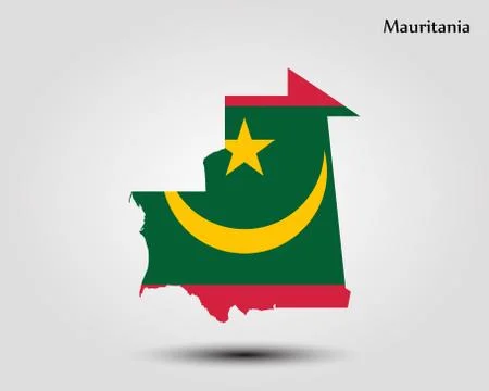 Map of Mauritania Stock Illustration