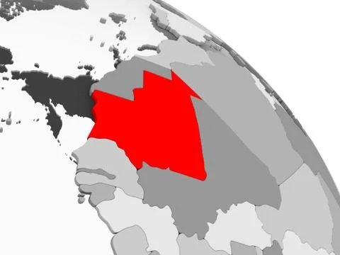 Map of Mauritania Stock Illustration