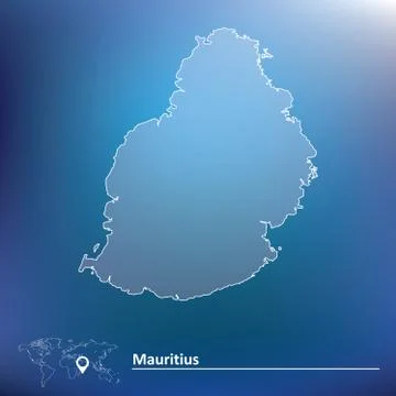 Map of Mauritius Stock Illustration