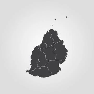 Map of Mauritius Stock Illustration