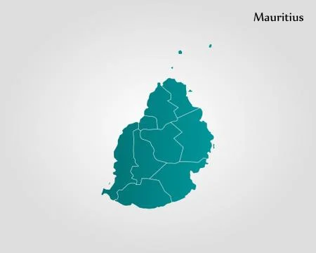 Map of Mauritius Stock Illustration