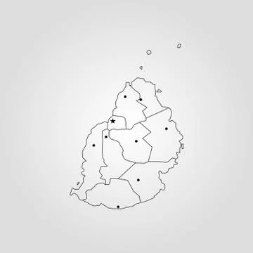 Map of Mauritius Stock Illustration