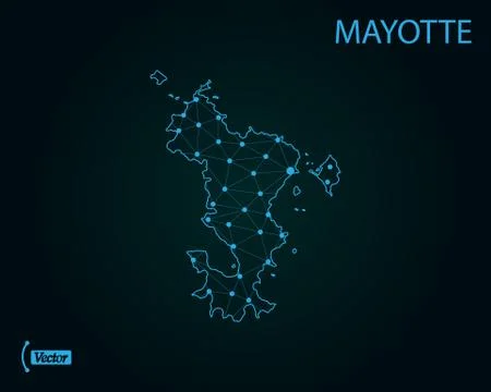 Map of Mayotte. Vector illustration. World map Illustrazione stock