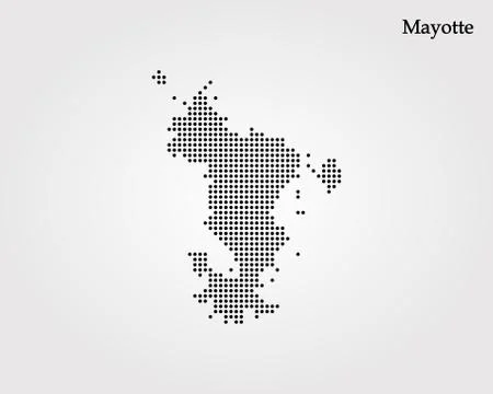 Map of Mayotte. Vector illustration. World map Illustrazione stock