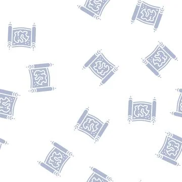Map medieval glyph seamless pattern Illustrazione stock