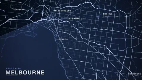 Map of Melbourne Stock Footage 340631262