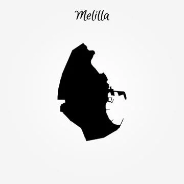Map of Melilla. Vector illustration. World map Stock Illustration