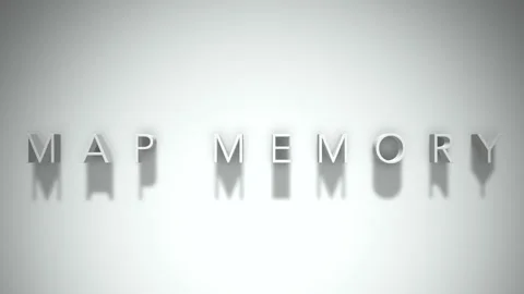 Map Memory 3D title animation with shadows on a white background Stock Footage 296742108