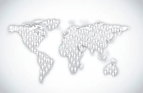 Map with men sign over gray background. vector illustration Ilustração Stock