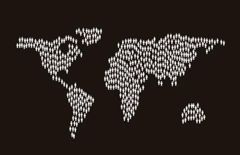 Map with men signs over black background. vector illustration イラスト素材