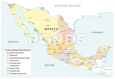 Map of the Mexican drug cartels and their spheres of influence ~ Clip ...