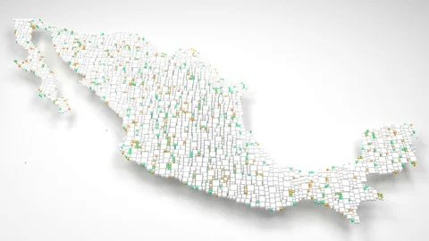 Map of Mexico - America - Stock Footage 83745143