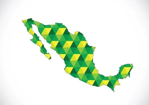 Map of mexico decorative idea design Stock Illustration