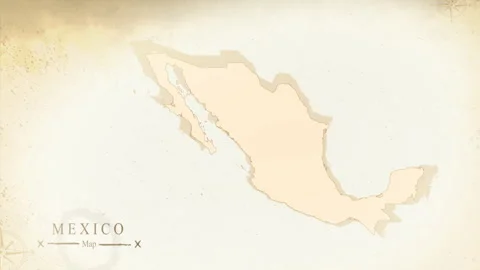 Map of Mexico Stock Footage 247463499