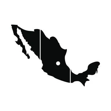 Map of Mexico icon, simple style Stock Illustration