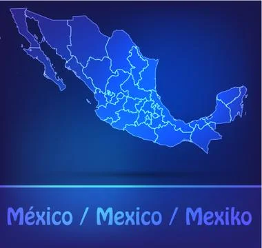 Map of mexico Stock Illustration