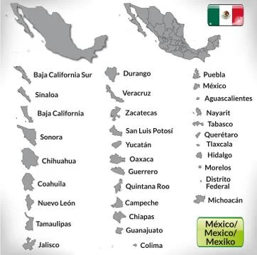 Map of mexico Stock Illustration