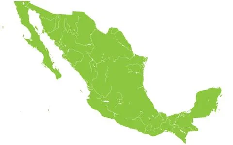 Map of Mexico Stock Illustration