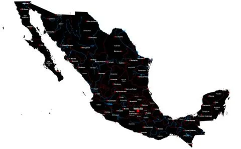 Map of Mexico Stock Illustration