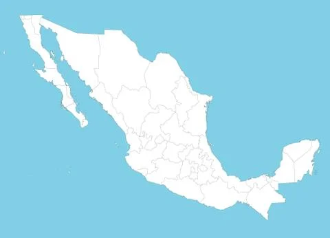 Map of Mexico Stock Illustration