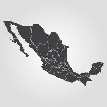 Map of Mexico Stock Illustration
