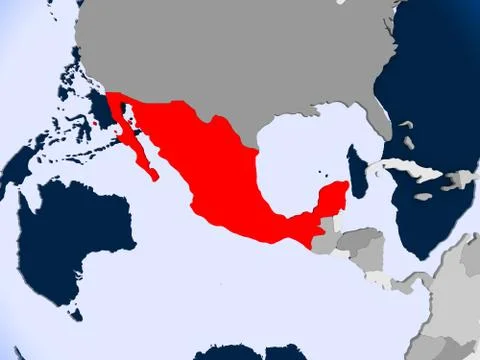 Map of Mexico Stock Illustration